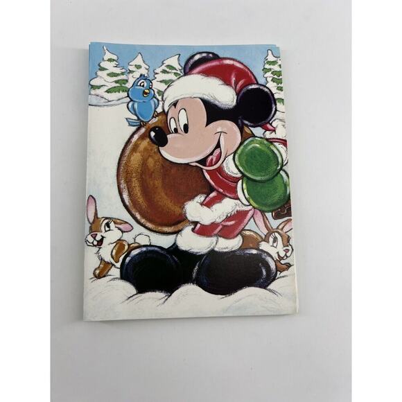 Vintage Mickey Mouse Christmas Greeting Cards Holiday Envelopes 40 Assorted New - Picture 2 of 7